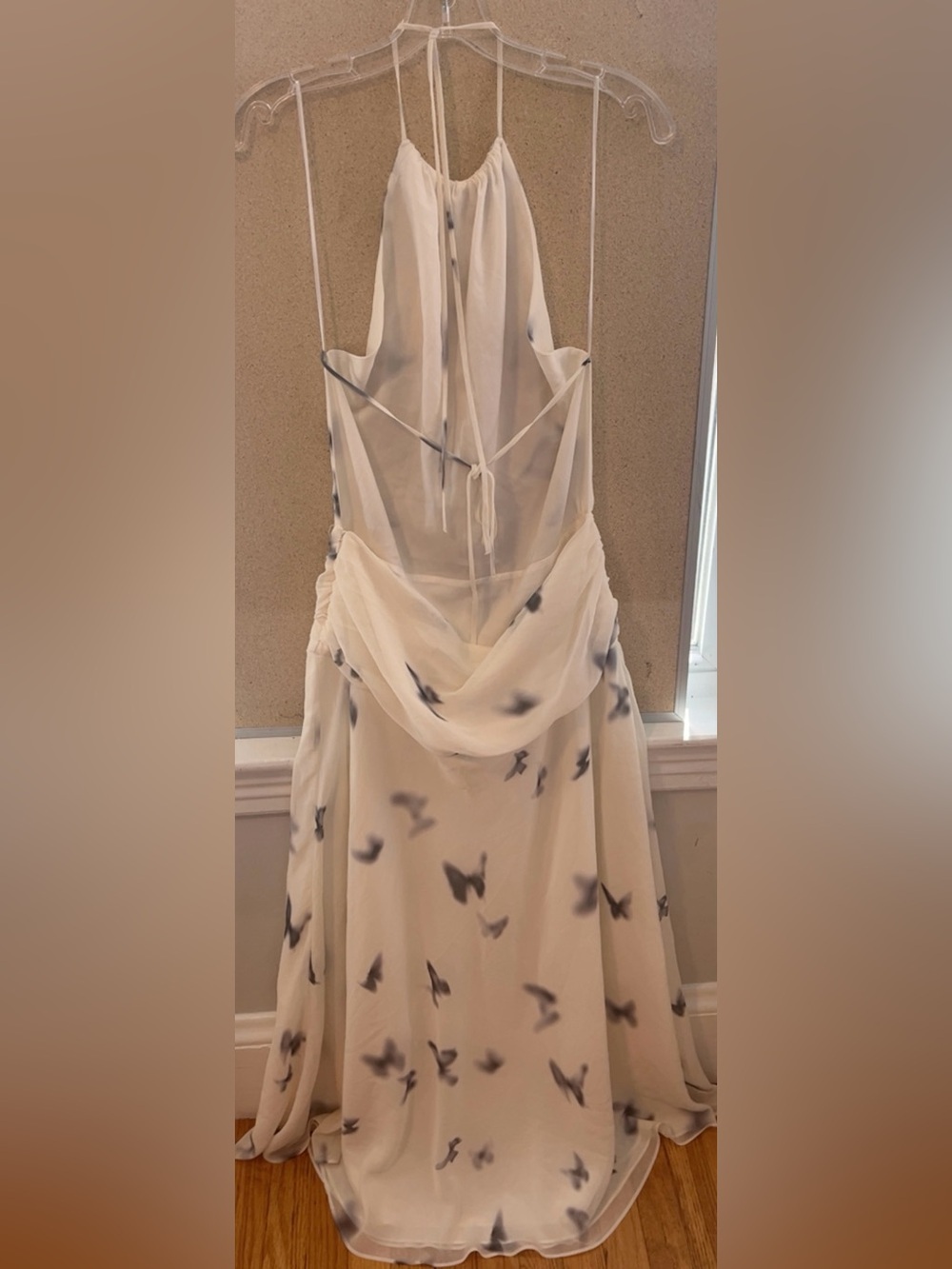 VIRAL NEW  ZARA BUTTERFLY HALTER LUXURY SUMMER/VACATION 
DRESS SIZE L - Picture 10 of 15